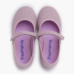 Zapatos Comunión<Pisamonas Merceditas Niña De Lino Tira Adherente Fino