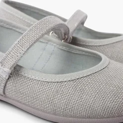 Zapatos Comunión<Pisamonas Merceditas Niña De Lino Tira Adherente Fino