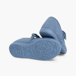 Zapatos Comunión<Pisamonas Merceditas Niña De Lino Tira Adherente Fino