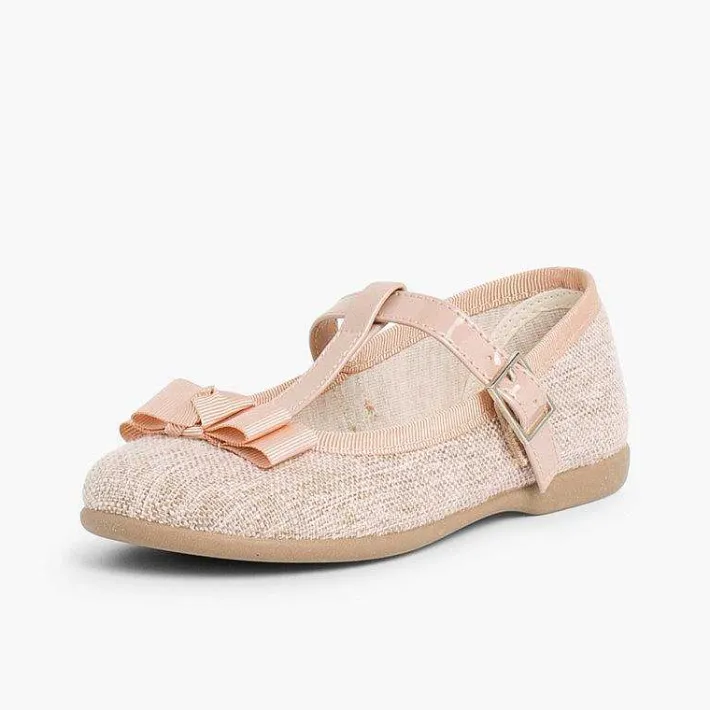 Zapatos Comunión<Pisamonas Merceditas Niña De Tira Con Lazo