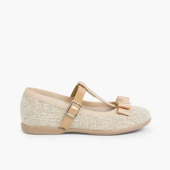 Zapatos Comunión<Pisamonas Merceditas Niña De Tira Con Lazo