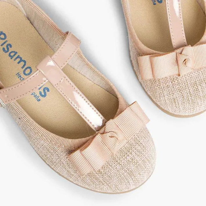 Zapatos Comunión<Pisamonas Merceditas Niña De Tira Con Lazo