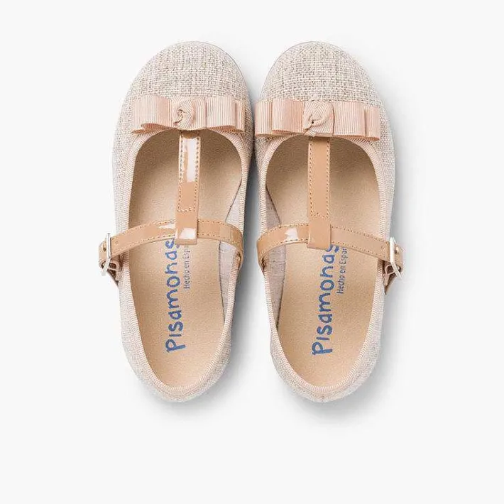 Zapatos Comunión<Pisamonas Merceditas Niña De Tira Con Lazo