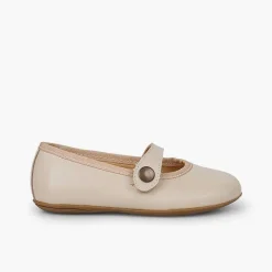 Zapatos Comunión<Pisamonas Merceditas Niña Piel Comuniónes
