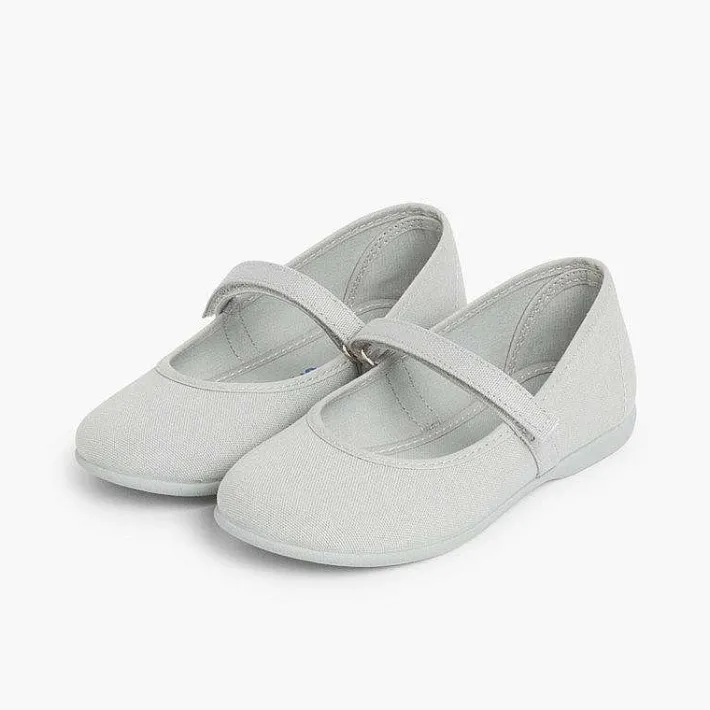 Zapatos Comunión<Pisamonas Merceditas Niña Tela Tira Adherente Fina
