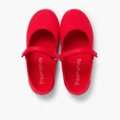 Zapatos Comunión<Pisamonas Merceditas Niña Tela Tira Adherente Fina