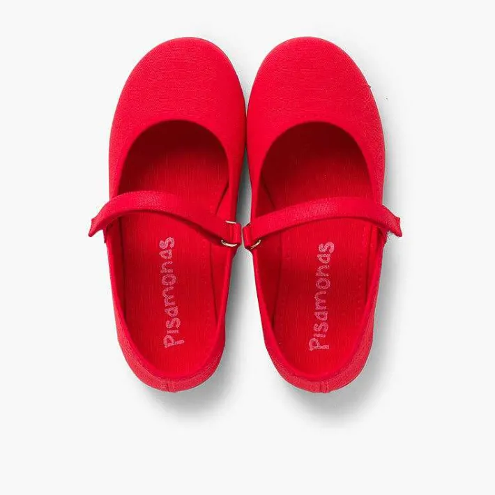 Zapatos Comunión<Pisamonas Merceditas Niña Tela Tira Adherente Fina