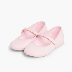 Zapatos Comunión<Pisamonas Merceditas Niña Tela Tira Adherente Fina
