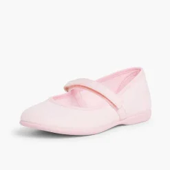 Zapatos Comunión<Pisamonas Merceditas Niña Tela Tira Adherente Fina