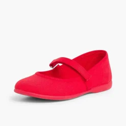 Zapatos Comunión<Pisamonas Merceditas Niña Tela Tira Adherente Fina