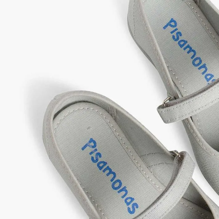 Zapatos Comunión<Pisamonas Merceditas Niña Tela Tira Adherente Fina