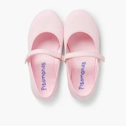 Zapatos Comunión<Pisamonas Merceditas Niña Tela Tira Adherente Fina