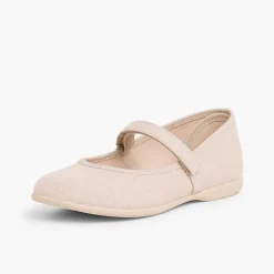 Zapatos Comunión<Pisamonas Merceditas Niña Tela Tira Adherente Fina