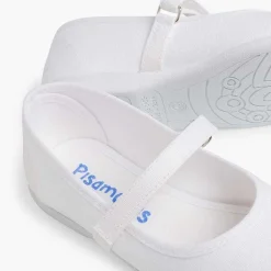 Zapatos Comunión<Pisamonas Merceditas Niña Tela Tira Adherente Fina