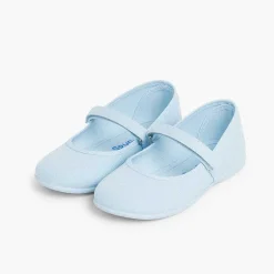 Zapatos Comunión<Pisamonas Merceditas Niña Tela Tira Adherente Fina