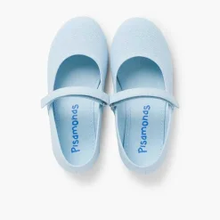 Zapatos Comunión<Pisamonas Merceditas Niña Tela Tira Adherente Fina