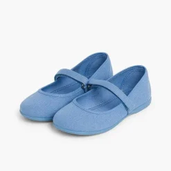 Zapatos Comunión<Pisamonas Merceditas Niña Tela Tira Adherente Fina