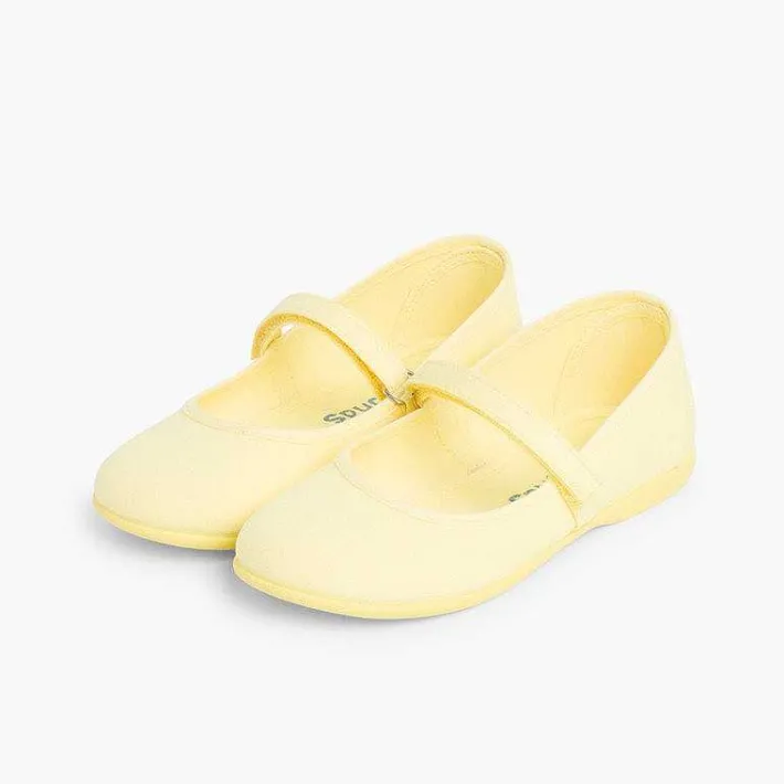 Zapatos Comunión<Pisamonas Merceditas Niña Tela Tira Adherente Fina
