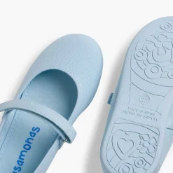 Zapatos Comunión<Pisamonas Merceditas Niña Tela Tira Adherente Fina
