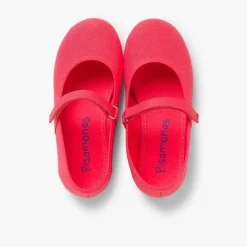 Zapatos Comunión<Pisamonas Merceditas Niña Tela Tira Adherente Fina