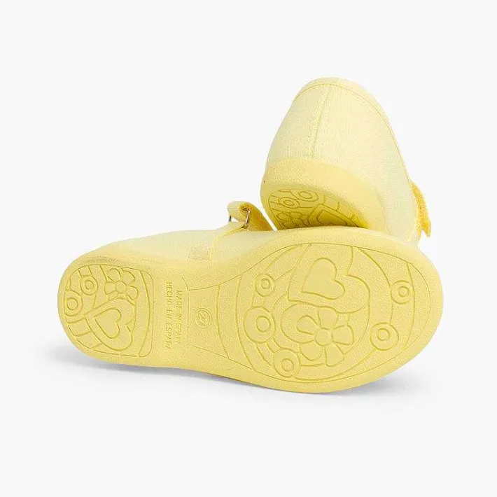 Zapatos Comunión<Pisamonas Merceditas Niña Tela Tira Adherente Fina