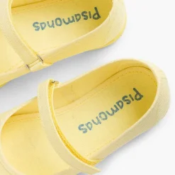 Zapatos Comunión<Pisamonas Merceditas Niña Tela Tira Adherente Fina