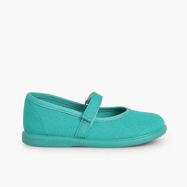Zapatos Comunión<Pisamonas Merceditas Niña Tela Tira Adherente Fina