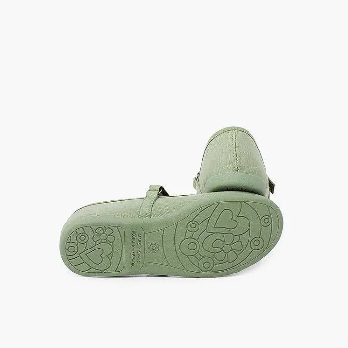 Zapatos Comunión<Pisamonas Merceditas Niña Tela Tira Adherente Fina