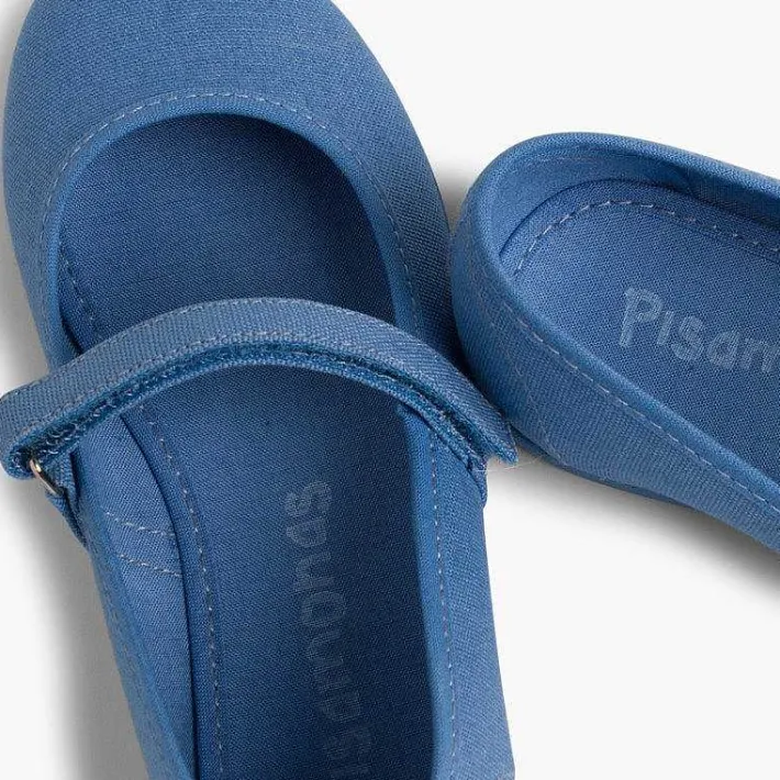 Zapatos Comunión<Pisamonas Merceditas Niña Tela Tira Adherente Fina