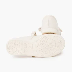 Zapatos Comunión<Pisamonas Merceditas Niña Tela Tira Adherente Fina