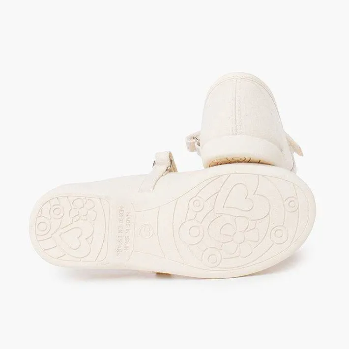 Zapatos Comunión<Pisamonas Merceditas Niña Tela Tira Adherente Fina
