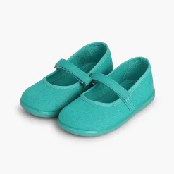 Zapatos Comunión<Pisamonas Merceditas Niña Tela Tira Adherente Fina