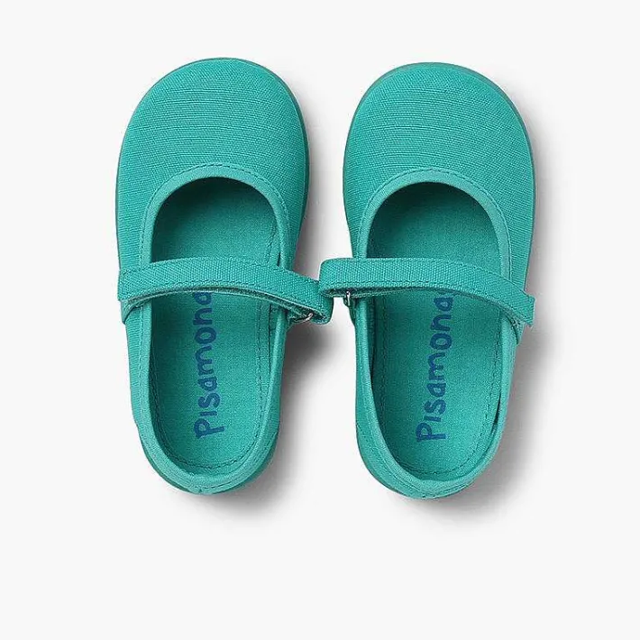 Zapatos Comunión<Pisamonas Merceditas Niña Tela Tira Adherente Fina
