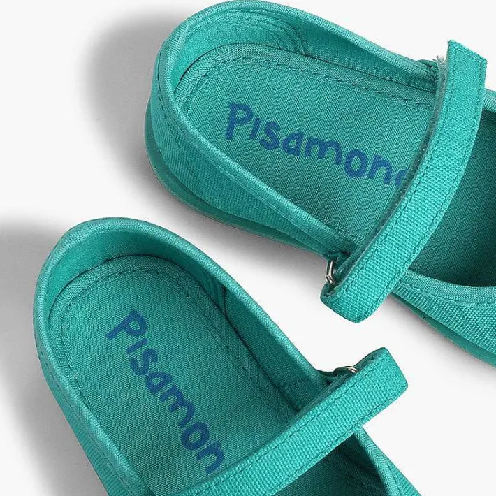 Zapatos Comunión<Pisamonas Merceditas Niña Tela Tira Adherente Fina