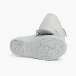 Zapatos Comunión<Pisamonas Merceditas Niña Tela Tira Adherente Fina