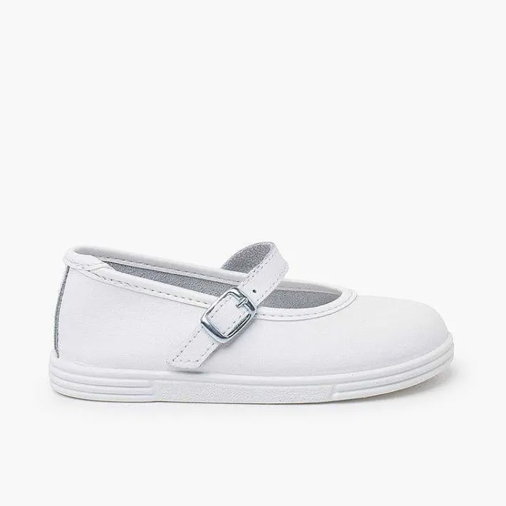 Zapatillas<Pisamonas Merceditas Piel Lavable Hebilla