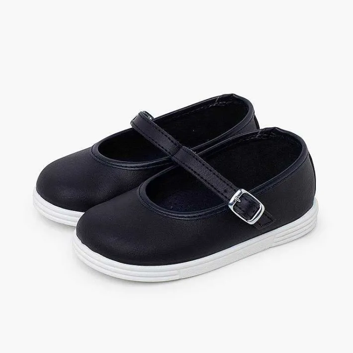 Zapatillas<Pisamonas Merceditas Piel Lavable Hebilla