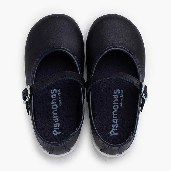 Zapatillas<Pisamonas Merceditas Piel Lavable Hebilla