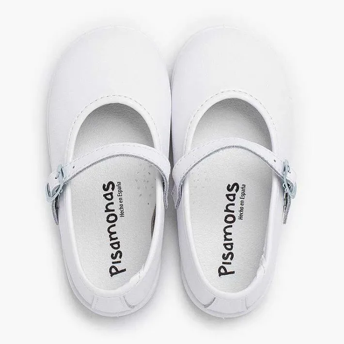 Zapatillas<Pisamonas Merceditas Piel Lavable Hebilla