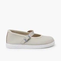 Zapatillas<Pisamonas Merceditas Piel Lavable Hebilla