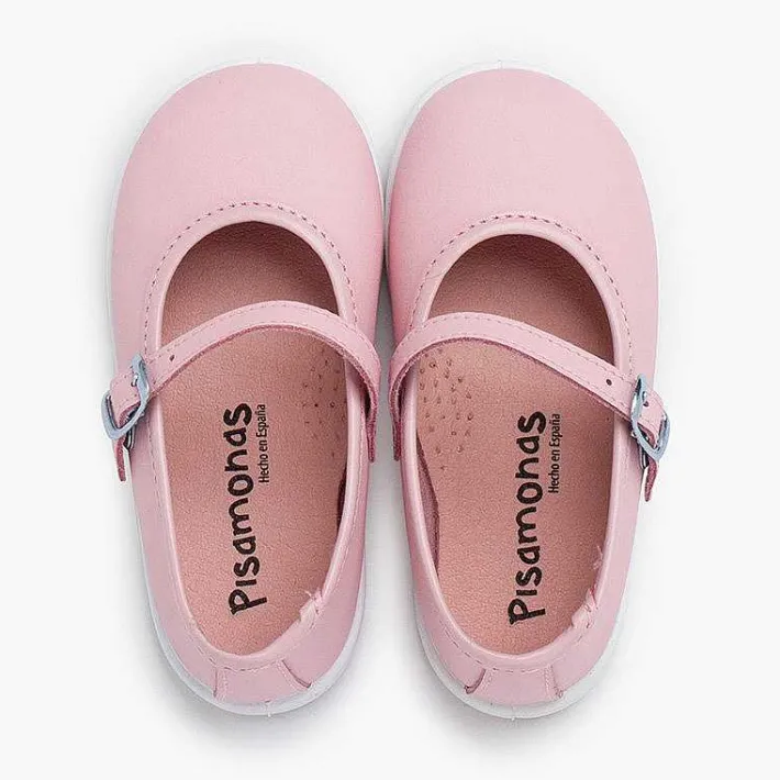 Zapatillas<Pisamonas Merceditas Piel Lavable Hebilla