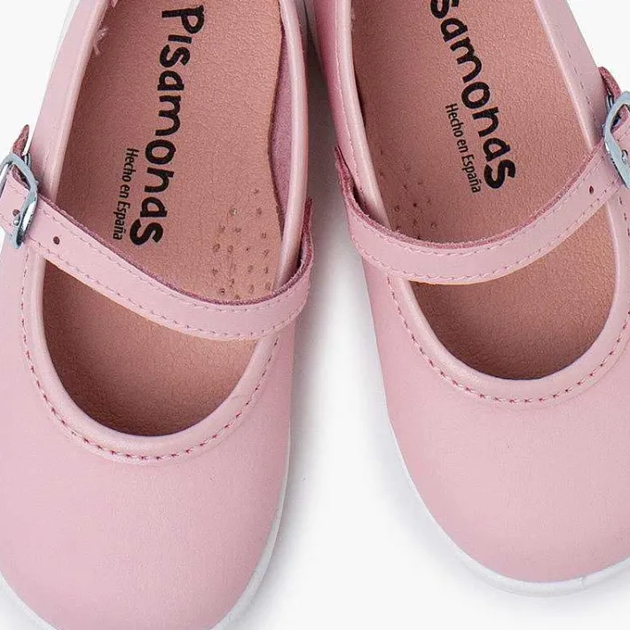 Zapatillas<Pisamonas Merceditas Piel Lavable Hebilla