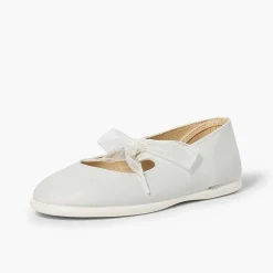 Zapatos Comunión<Pisamonas Merceditas Piel Lazo Organza