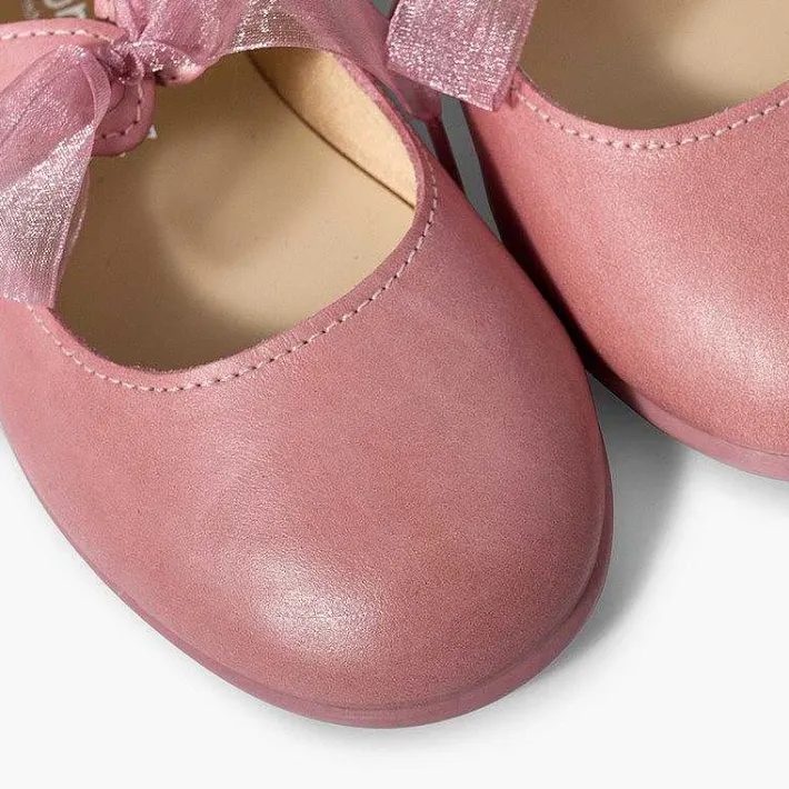Zapatos Comunión<Pisamonas Merceditas Piel Lazo Organza