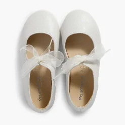 Zapatos Comunión<Pisamonas Merceditas Piel Lazo Organza