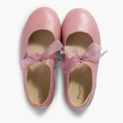 Zapatos Comunión<Pisamonas Merceditas Piel Lazo Organza