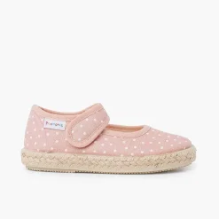 Merceditas Niña<Pisamonas Merceditas Suela Alpargata Topitos Tira Adherente