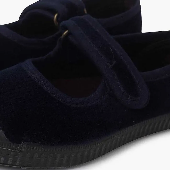Zapatillas<Pisamonas Merceditas Terciopelo Puntera Goma