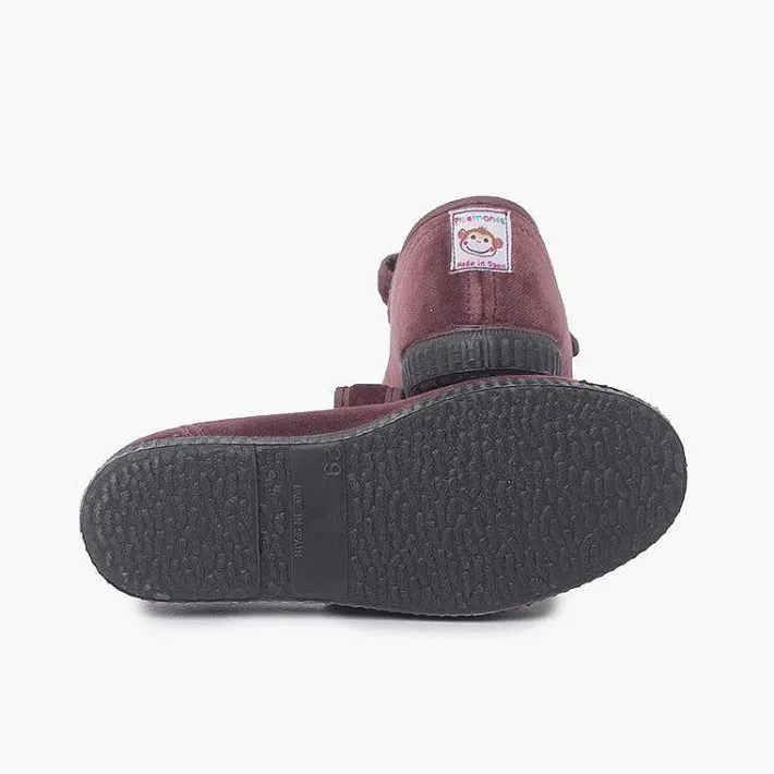 Zapatillas<Pisamonas Merceditas Terciopelo Puntera Goma