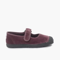 Zapatillas<Pisamonas Merceditas Terciopelo Puntera Goma